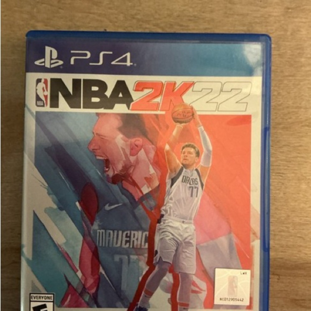 NBA 2K22 PS4 Game - Blue and Red Cover